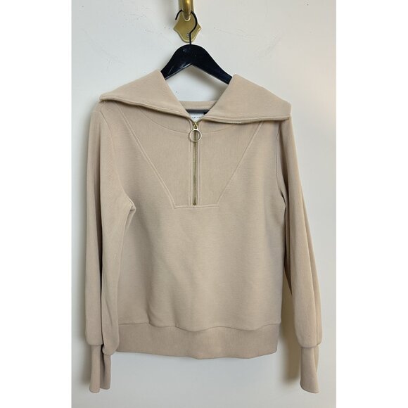 VARLEY Vine Ottoman Half Zip Pullover in Beige Size Small - Picture 5 of 13